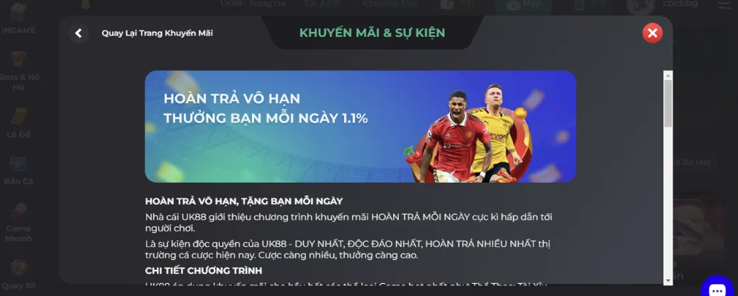 Khuyến mãi lần nạp, lần cược đầu tiên