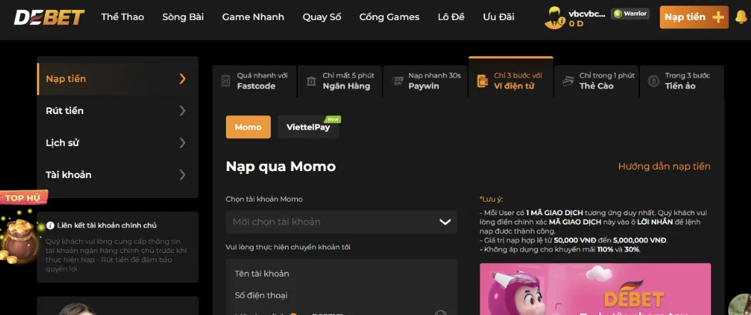 Hướng dẫn rút chi tiết